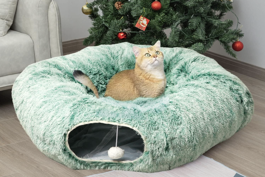 Cat Tunnel with Central Mat, best cat gifts for cat lovers